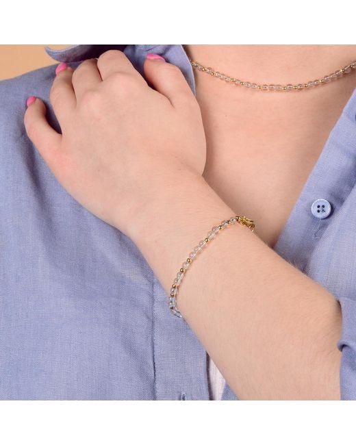 Nellou Jewellery Metallic Jewel Bead November Birthstone Bracelet Sterling