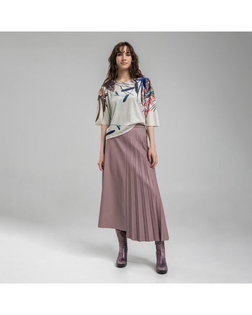 ARTISTA Blue Velvet Boxy Floral Print Top