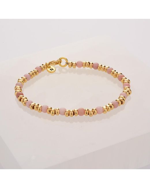 Nellou Jewellery Metallic Gem Bracelet October Birthstone Opal Plated Sterling