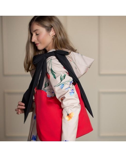 RainSisters Red Queen Bow Tote Bag