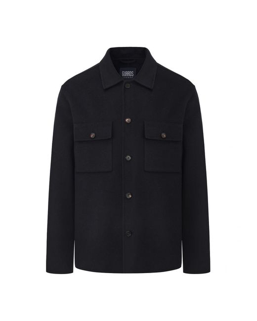 Guards London Blue Oliver Blind-Seam Overshirt for men