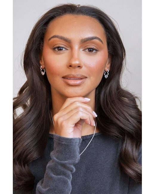 Claire Hill Designs Metallic Sparkly Cloud Hoop Earrings