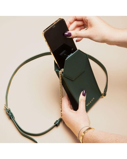 Bee & Kin Green The Micro Crossbody Phone Bag