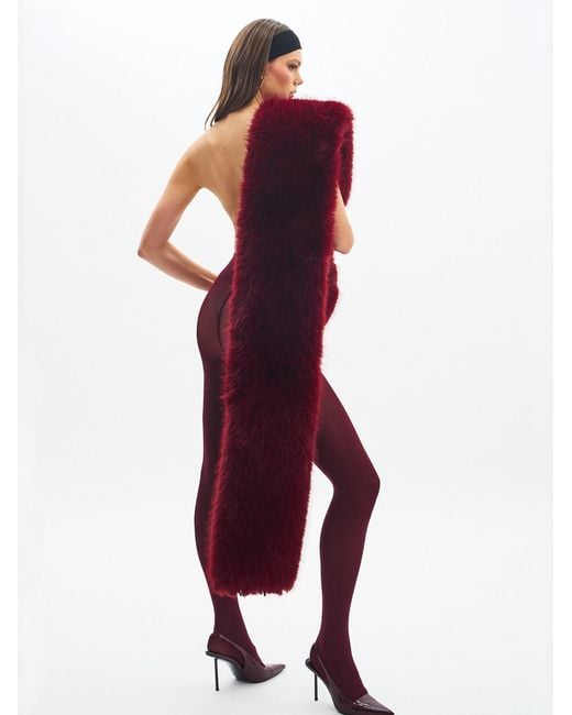 Miss Circle New York Purple Jazmin Burgundy Multi-Wear Faux Fur Scarf