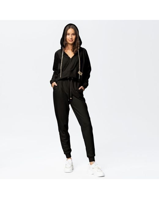 Otthie Black Jogger Cosy Knitted Trousers