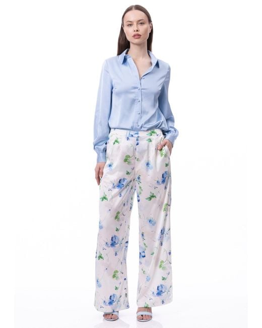 Carloslines Blue Button Down Long Sleeve Shirt