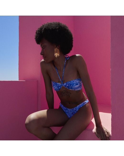 Ekcentrik Blue Aquadelic Bikini Bottom