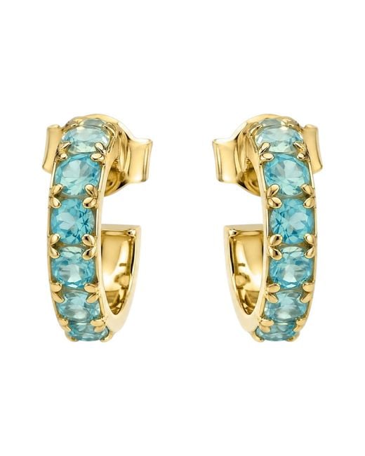 Native Gem Metallic Alchemy Color Changing Aqua Mini Hoops