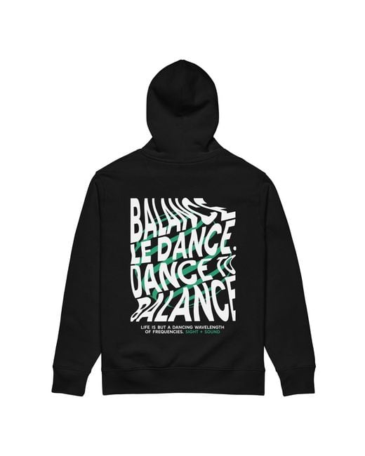 Anchor and Crew Black Balance Le Dance Disco! Organic Cotton Embroidered Heavyweight Hoodie for men