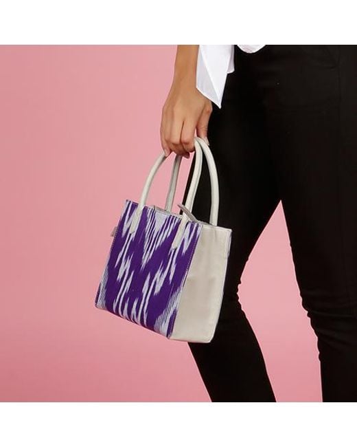 SJW BAGS LONDON Purple Norfolk Ikat Bag