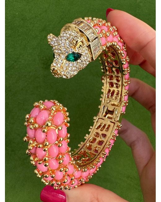 Laura Gray Red Barbie Panther Bracelet for men