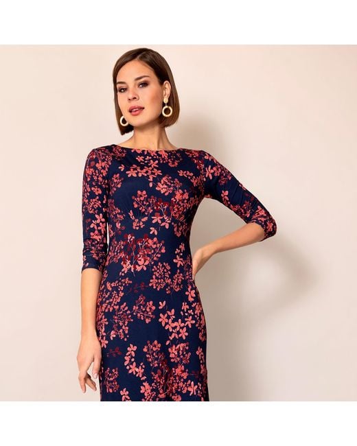 Alie Street London Purple Maxine Asymmetric Dress Bronzed Blooms