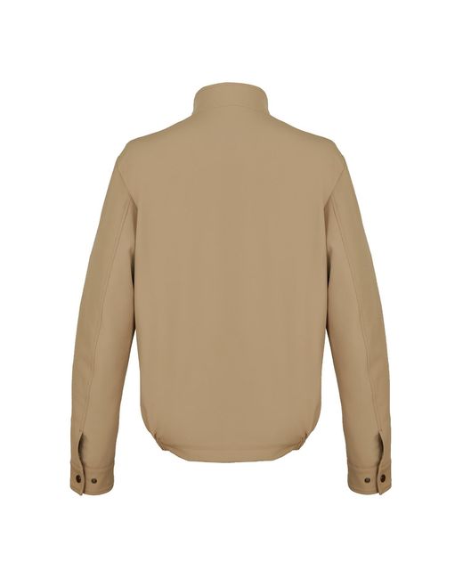 DAVID WEJ Natural Ashford Relaxed Zip Through Jacket for men