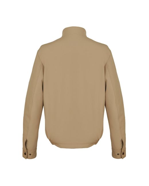 DAVID WEJ Natural Ashford Relaxed Zip Through Jacket for men