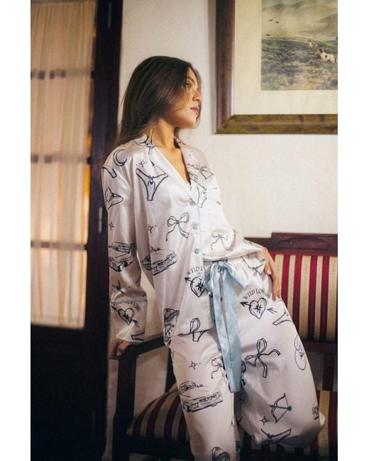 Wild Lovers White Tia Pjyama Trousers