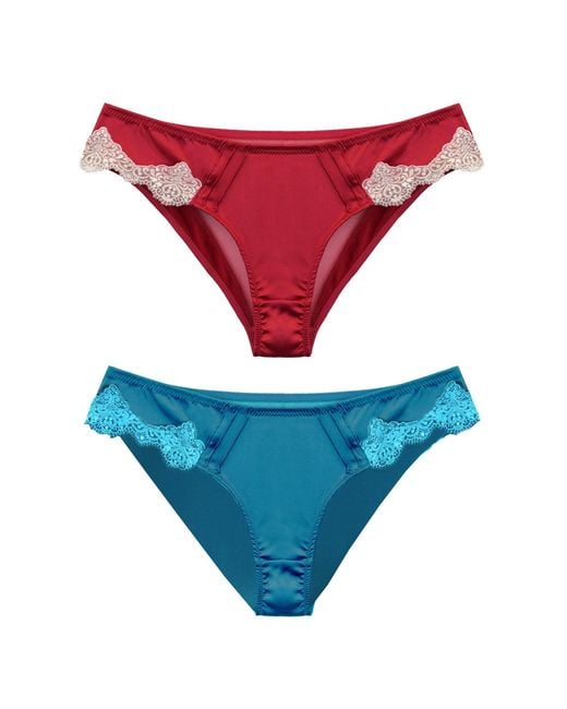Tallulah Love Purple Two X Opulent Lace Briefs