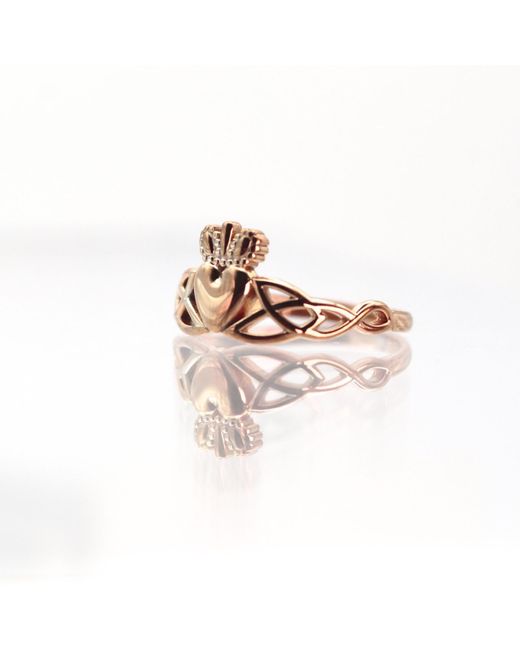 VicStoneNYC Fine Jewelry Metallic Antique Claddagh Rose Solid Ring