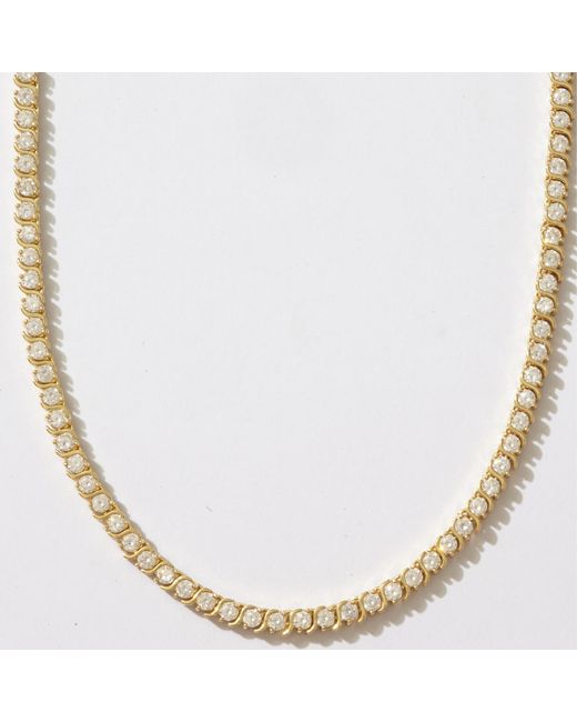 Alexie of Athens Metallic Heirloom Tennis Necklace