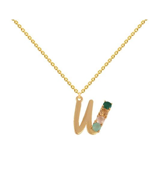 Lavani Jewels Multicolored Initial W Necklace