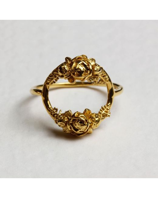 Lee Renee Metallic Rose Halo Ring