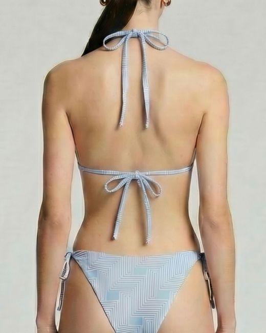 Lords of Harlech Blue Raquel Inter Twine Bikini Top