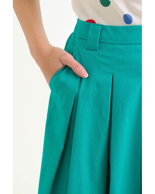 Louche Blue Alexia Recycled Cotton Midaxi Skirt