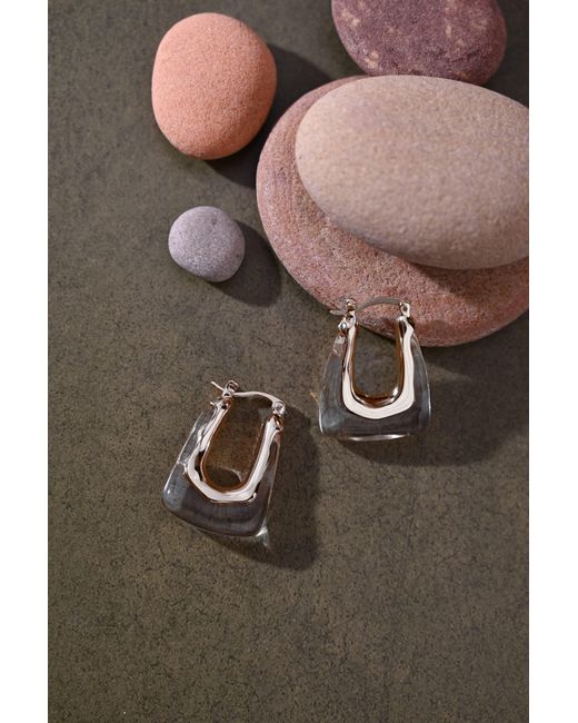 Zynnia Collective Metallic Neutrals See Through Hoops