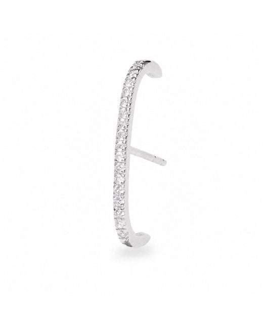 Zohreh White Sapphire Pave Suspender Earring Sterling