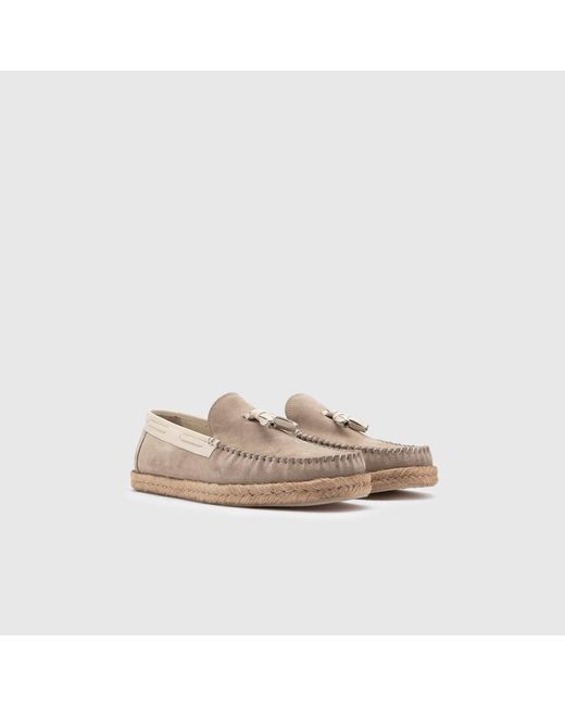 Ilvi Black Neutrals Donato Mink Suede Leather Moccasin for men