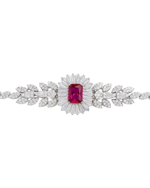 Latelita London Metallic Countess Gemstone Bracelet Ruby