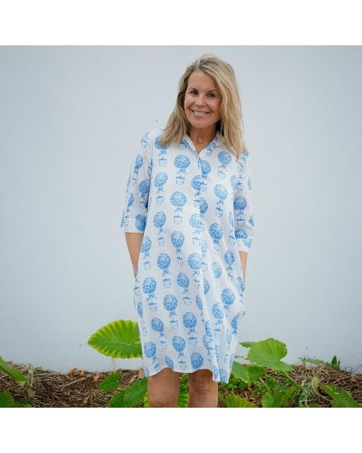 Mary Marshmallow Blue Delray Dress