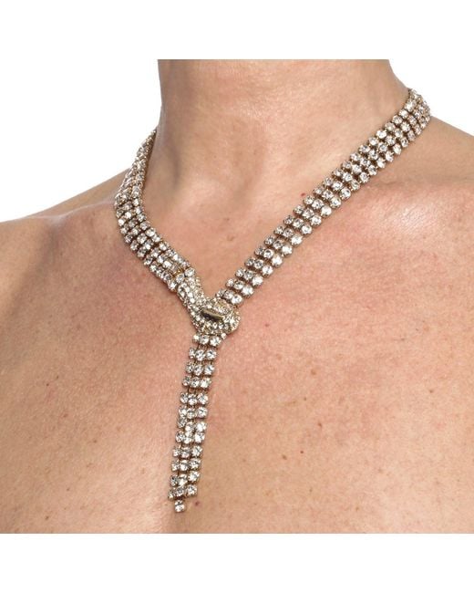 Addicted Metallic Neutrals Dragon Necklace Snake