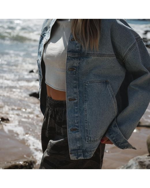 Ariko Blue Oversized Denim Jacket