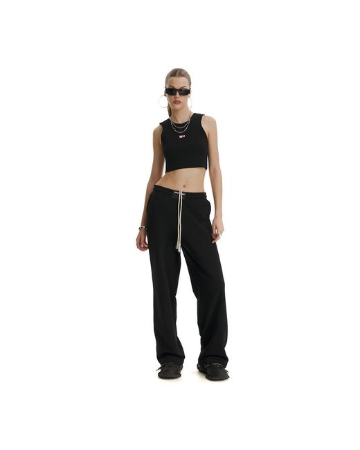 mysimplicated Black Offset Sweatpants W