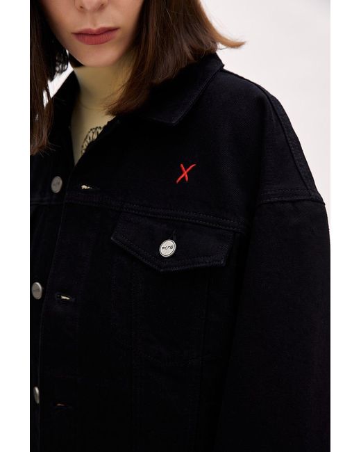 Pcfg Black Neutrals Logo Denim Jacket