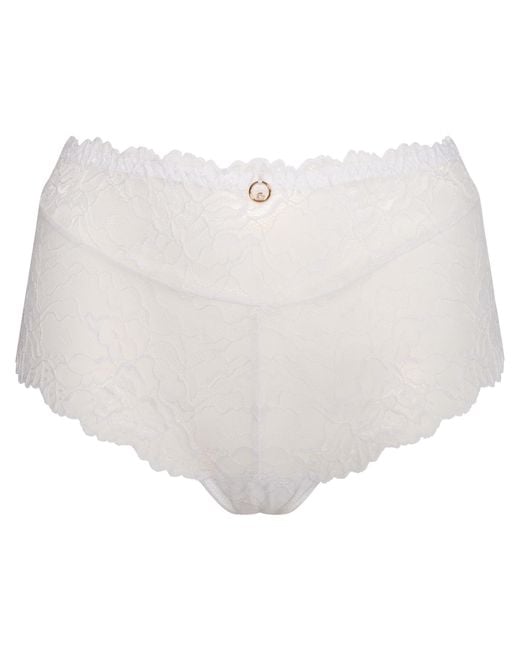 BonBon Lingerie White Diore High Waisted Panty