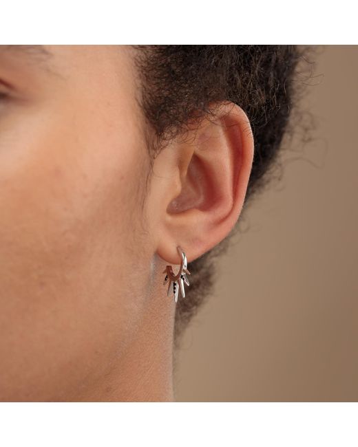 Scream Pretty Metallic Sun Spike Hoop Earrings