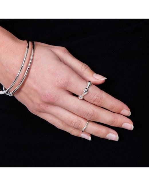 Lucy Quartermaine Pink Continual Drop Ring