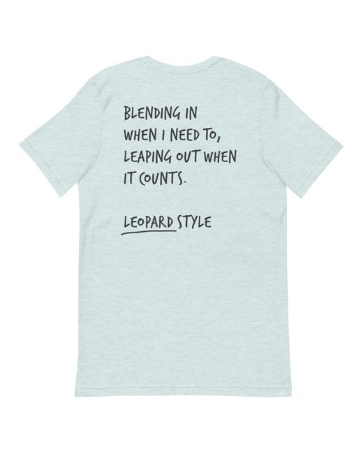 Anchor and Crew Blue Heather Ice Think Ocean Leopard Aspirations Cotton Embroidered T-Shirt for men