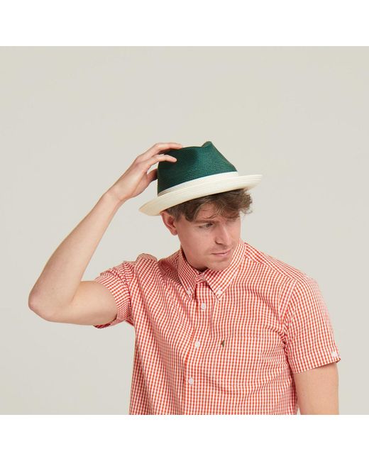 Dasmarca Hats Green Dasmarca Florence Emerald Summer Two Tone Crushable Hat for men