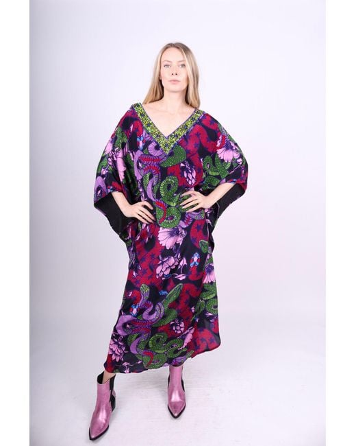 Any Old Iron Blue Beaded Neckline Pretty Snakes Dress
