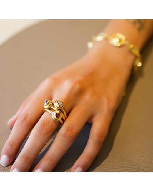 Kybele Studio Metallic Amethyst Gemstone Ring