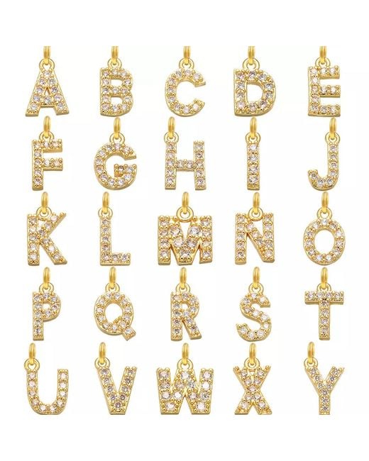 Mickey's Girl Metallic Initial Pearl Mix Necklace