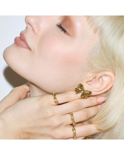 Amadeus Metallic Bow Stud Earrings