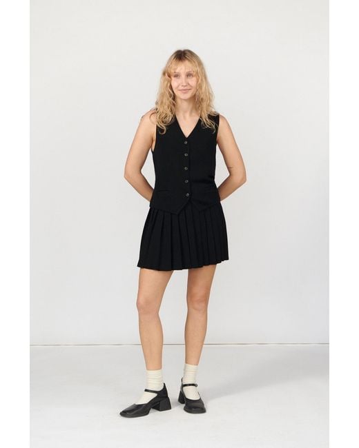 SALANIDA Black Galante Knitted 100% Merino Waistcoat