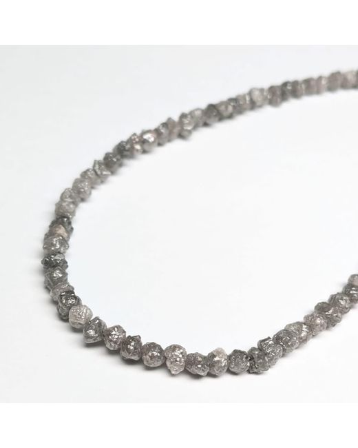Rahul's Jewels Metallic 16"-19" Adjustable Length Genuine Diamond Rough Strand Necklace