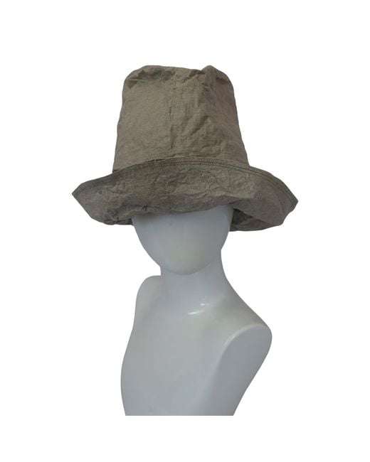 Romer Millinery Gray Neutrals Morphy Moldable Natural Linen Travel Trilby