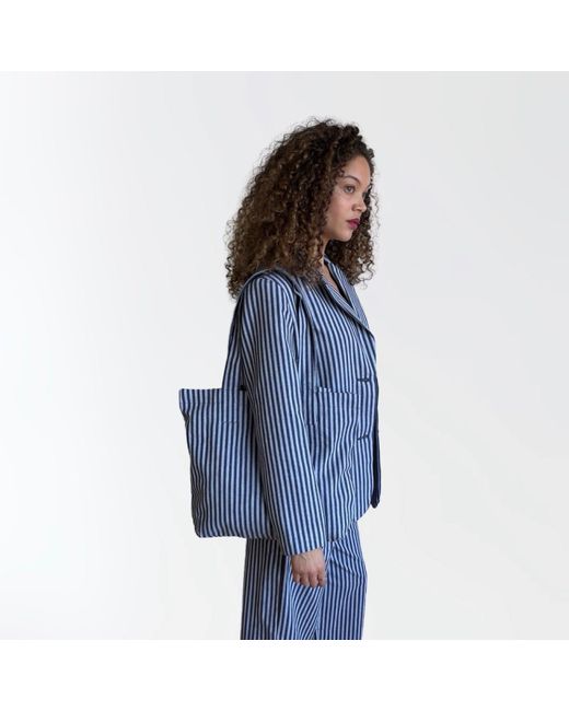London Atelier Byproduct Blue Striped Tailored Blazer