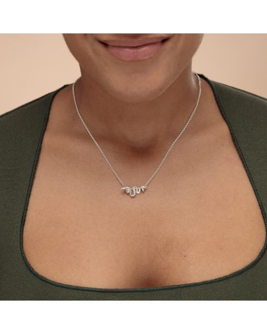 Scream Pretty Metallic Sterling Chinese Zodiac Snake Necklace