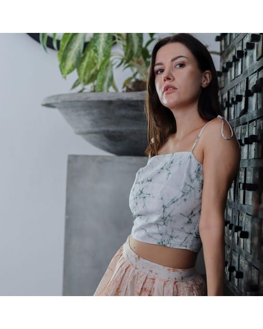 Celeste Mendis Gray August Top